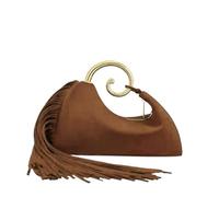 SDIUAKBV Tassel Bag Tassel Evening Bag Retro Polyester Handbag For Dinner Party Stylish Accessory For travel(Brown)