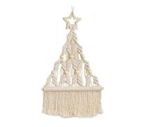 SDIUAKBV Wall Tassel Hangings Tapestry Woven Christmas Tree Macrame Tassel Art Wall Hanging Pendant Decorative Aesthetic Cotton Rope Tapestry Girls(White)