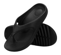 SDIUAKBV Womens Flip Flops Eyriphy Sport Flip Flops Reduces Stress On Feet Joints Post-Exercise Womens Recovery Sandals With Plantar Fasciitis Arch Support(Black,42)