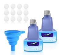 Sdivner 15P Refillable Replacement Bottle for Flash® Power Spray Mop™, 500ML / 17 oz,Leak-Proof HDPE Cleaner Solution Refill Bottle with 12 Silicone Gaskets 1 Foldable Funnel 2 Empty