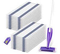 Sdivner 20 Pack Mop Refill Pad for Flash Powermop, Microfiber Mop for All floors Cleaning, Disposable Mops Efficiently Absorb Water and Powerful Stain Removal