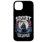 SDIYBT Start Digging in Your Butt Twin Funny Meme Skeleton Case for iPhone 14 Plus