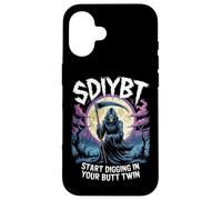 SDIYBT Start Digging in Your Butt Twin Funny Meme Skeleton Case for iPhone 16