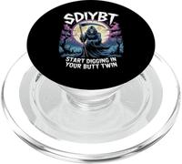 SDIYBT Start Digging in Your Butt Twin Funny Meme Skeleton PopSockets PopGrip for MagSafe