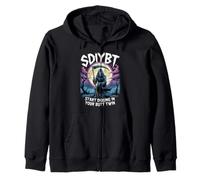 SDIYBT Start Digging in Your Butt Twin Funny Meme Skeleton Zip Hoodie