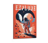 SDJWDAXN Exploring Mars Poster Poster Decorative Painting Canvas Wall Posters And Art Picture Print Modern Family Bedroom Decor Posters 12x18inch(30x45cm)