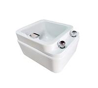 sdjyVer Acrylic Square Foot Bath Massage Footbath Pedicure Foot Hot and Cold Adjustment Pedicure Bowl Large Foot Massager Floor Type Foot Massage Basin Feet Spa Tub (Size : Bath) (Bath)