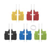 SDK08 Ultra Small Test Lead Clip Set, 10Pcs Electronic Component Clips with Rubber Ring, ABS Material Resistance Test Clips for Circuit Board Repair and DIY Projects