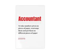 SDKAHKZO Accountant Funny Job Description Poster Fun Colleague Gift Canvas Art Wall Decor Posters Home Bar Restaurant Garage Cafe Logo Gift 16x24inch(40x60cm)