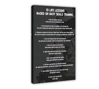 SDKAHKZO Admiral William H McRaven My 10 Life Lessons Canvas Art Wall Decor Posters Home Bar Restaurant Garage Cafe Logo Gift 12x18inch(30x45cm)