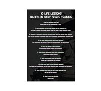 SDKAHKZO Admiral William H McRaven My 10 Life Lessons Canvas Art Wall Decor Posters Home Bar Restaurant Garage Cafe Logo Gift 24x36inch(60x90cm)