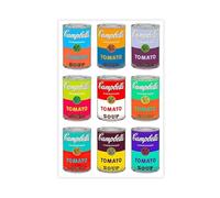 SDKAHKZO Andy Warhol, Tomato Soup Cans on Canvas, Kitchen Wall Decoration Canvas Wall Art Posters And Prints Room Aesthetic Bedroom Office Decor 16x24inch(40x60cm)