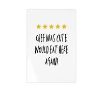 SDKAHKZO Beautiful Kitchen Decoration, The Chef Is Very Cute. Five-star Rating Canvas Modern Poster Wall Art Prints Paintings Living Room Bedroom Decor 16x24inch(40x60cm)
