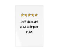 SDKAHKZO Chef Was Cute 5 Star Review, Aesthetic Kitchen Decor, Fun Cooking Print Canvas Wall Art Posters And Prints Room Aesthetic Bedroom Office Decor 20x30inch(50x75cm)