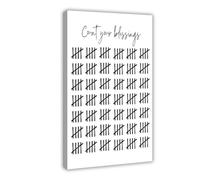 SDKAHKZO Count Your Blessings Sign Poster Canvas Wall Art Posters For Room Aesthetic And Decor Canvas Modern Poster Wall Art Prints Paintings Living Room Bedroom Decor 20x30inch(50x75cm)