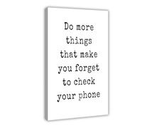 SDKAHKZO Do More Things That Make You Forget To Check Canvas Art Wall Decor Posters Home Bar Restaurant Garage Cafe Logo Gift 20x30inch(50x75cm)