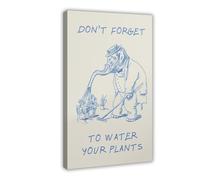 SDKAHKZO Don't Forget to Water Your Plants Canvas Wall Art Posters And Prints Room Aesthetic Bedroom Office Decor 16x24inch(40x60cm)