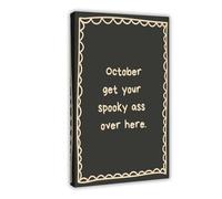 SDKAHKZO Fun October Halloween Horror Fall Neutral Playful Suitable for Entryway Kitchen Or Bathroom Canvas Wall Art Posters And Prints Room Aesthetic Bedroom Office Decor 24x36inch(60x90cm)