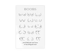 SDKAHKZO Funny Boobs Printable Wall, Different Shapes Boobie Poster Canvas Modern Poster Wall Art Prints Paintings Living Room Bedroom Decor 16x24inch(40x60cm)