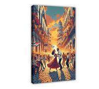 SDKAHKZO Havana Cuba Print, Travel Poster, Retro, Wall Decor, Vintage Travel Print Canvas Wall Art Posters And Prints Room Aesthetic Bedroom Office Decor 12x18inch(30x45cm)