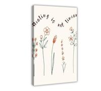 SDKAHKZO Healing Is Not Linear Poster, Mental Health, Asking for Help, Self Care Canvas Art Wall Decor Posters Home Bar Restaurant Garage Cafe Logo Gift 24x36inch(60x90cm)