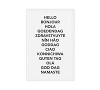 SDKAHKZO Hello in Different Languages Education Classroom1 Canvas Wall Art Posters And Prints Room Aesthetic Bedroom Office Decor 24x36inch(60x90cm)
