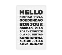 SDKAHKZO Hello in Different Languages Education Classroom3 Canvas Wall Art Posters And Prints Room Aesthetic Bedroom Office Decor 24x36inch(60x90cm)