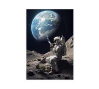 SDKAHKZO I Tried to Light A Cigarette on The Moon Canvas Wall Art Posters And Prints Room Aesthetic Bedroom Office Decor 24x36inch(60x90cm)