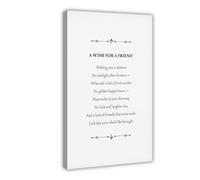 SDKAHKZO Irish Blessings Friends Blessings Prayer Good Luck Laughter Canvas Art Wall Decor Posters Home Bar Restaurant Garage Cafe Logo Gift 20x30inch(50x75cm)