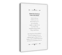 SDKAHKZO Irish Children's Blessing Prayer Good Luck And Laughter Canvas Art Wall Decor Posters Home Bar Restaurant Garage Cafe Logo Gift 24x36inch(60x90cm)