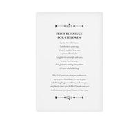 SDKAHKZO Irish Children's Blessing Prayer Good Luck And Laughter Canvas Modern Poster Wall Art Prints Paintings Living Room Bedroom Decor 12x18inch(30x45cm)