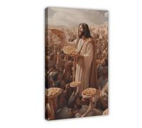 SDKAHKZO Jesus Came Into The World with Christians And Ninety，nine Disciples Canvas Wall Art Posters And Prints Room Aesthetic Bedroom Office Decor 16x24inch(40x60cm)