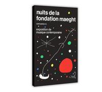 SDKAHKZO Joan Miró Nuits De La Fondation Maeght Abstract Vintage Canvas Modern Poster Wall Art Prints Paintings Living Room Bedroom Decor 16x24inch(40x60cm)