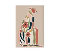 SDKAHKZO Leopard Print. Bohemian Animals. Floral Jungle. Modern Hunting. Abstract Cheetah. Canvas Wall Art Posters And Prints Room Aesthetic Bedroom Office Decor 24x36inch(60x90cm)