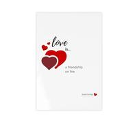 SDKAHKZO Love Is A Friendship on Fire, Romantic Apartment Decor Poster Canvas Modern Poster Wall Art Prints Paintings Living Room Bedroom Decor 16x24inch(40x60cm)