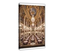 SDKAHKZO Luxurious Palace. Baroque Interior. Royal Hall Architecture Canvas Art Wall Decor Posters Home Bar Restaurant Garage Cafe Logo Gift 24x36inch(60x90cm)