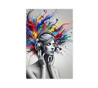 SDKAHKZO Melodic Explosion A Journey Through Sound And Art Canvas Wall Art Posters And Prints Room Aesthetic Bedroom Office Decor 20x30inch(50x75cm)
