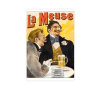 SDKAHKZO Meuse River Retro Food And Drink Poster Canvas Art Wall Decor Posters Home Bar Restaurant Garage Cafe Logo Gift 20x30inch(50x75cm)