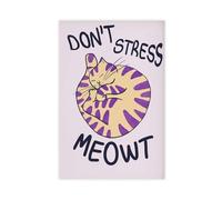 SDKAHKZO Minimalism, Eclecticism, Feminism, Colorful Fashion Cat Canvas Modern Poster Wall Art Prints Paintings Living Room Bedroom Decor 24x36inch(60x90cm)