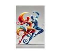 SDKAHKZO Modern Abstract Tango Dance, Dancers on High Heels Art Canvas Modern Poster Wall Art Prints Paintings Living Room Bedroom Decor 20x30inch(50x75cm)