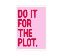 SDKAHKZO Moved by The Plot, Fashionable, Pink Aesthetic, Minimalist Font Canvas Wall Art Posters And Prints Room Aesthetic Bedroom Office Decor 16x24inch(40x60cm)