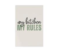 SDKAHKZO My Kitchen My Rules Sign, Cooks Kitchen Décor, Poster Canvas Modern Poster Wall Art Prints Paintings Living Room Bedroom Decor 24x36inch(60x90cm)
