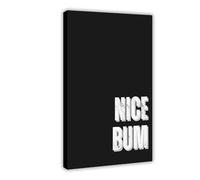 SDKAHKZO Nice Bum Print Bathroom Wall Poster Canvas Art Wall Decor Posters Home Bar Restaurant Garage Cafe Logo Gift 24x36inch(60x90cm)