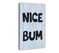 SDKAHKZO Nice Bum Print Bathroom Wall Poster Canvas Modern Poster Wall Art Prints Paintings Living Room Bedroom Decor 16x24inch(40x60cm)