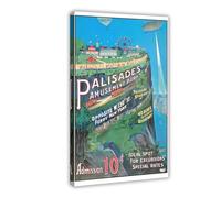 SDKAHKZO Palisades Amusement Park. New Jersey Vintage Travel Poster Canvas Art Wall Decor Posters Home Bar Restaurant Garage Cafe Logo Gift 24x36inch(60x90cm)