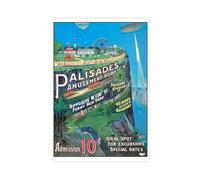 SDKAHKZO Palisades Amusement Park. New Jersey Vintage Travel Poster Canvas Wall Art Posters And Prints Room Aesthetic Bedroom Office Decor 20x30inch(50x75cm)