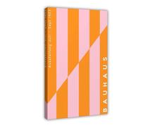 SDKAHKZO Pastel Bauhaus Pink And Orange Geometric Minimalist Canvas Modern Poster Wall Art Prints Paintings Living Room Bedroom Decor 24x36inch(60x90cm)