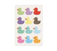 SDKAHKZO Pastel Rubber Duck Modern Nursery Bathroom Canvas Wall Art Posters And Prints Room Aesthetic Bedroom Office Decor 20x30inch(50x75cm)