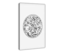 SDKAHKZO Retro Constellations Modern Northern And Southern Hemispheres Astronomy Canvas Art Wall Decor Posters Home Bar Restaurant Garage Cafe Logo Gift 16x24inch(40x60cm)