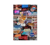 SDKAHKZO Retro Fashion Collage, Aesthetic Decoration, Unusual Vintage Poster, Nostalgic Art2 Canvas Modern Poster Wall Art Prints Paintings Living Room Bedroom Decor 20x30inch(50x75cm)